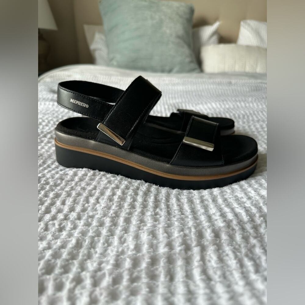 Mephisto Womens Dominica Leather Sandal - Black Leather NEW - Picture 8 of 14
